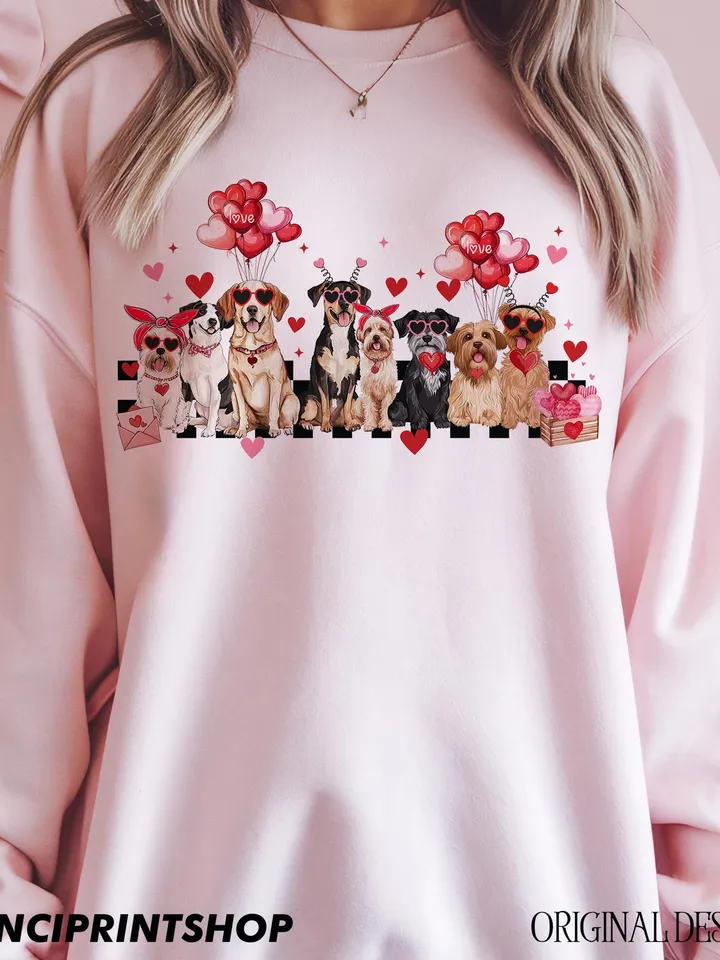 Valentines Day Dogs Png, Cute Valentines Day Png, Love Png, Dog Lover Png, Dog Valentines Png, Dogs Png, Valentines Day Shirt Png, Dog lover