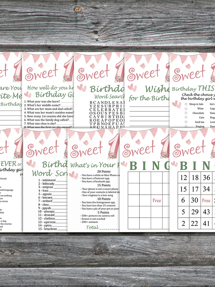 16th Birthday Party Games bundle,Adult birthday games package,Printable Birthday Games,INSTANT DOWNLOAD