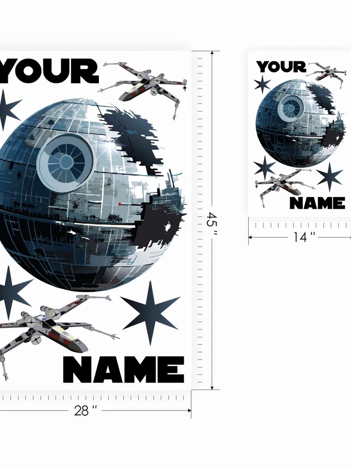 Personalized Star wars Wall Decals Name Custom Kids Stickers el181