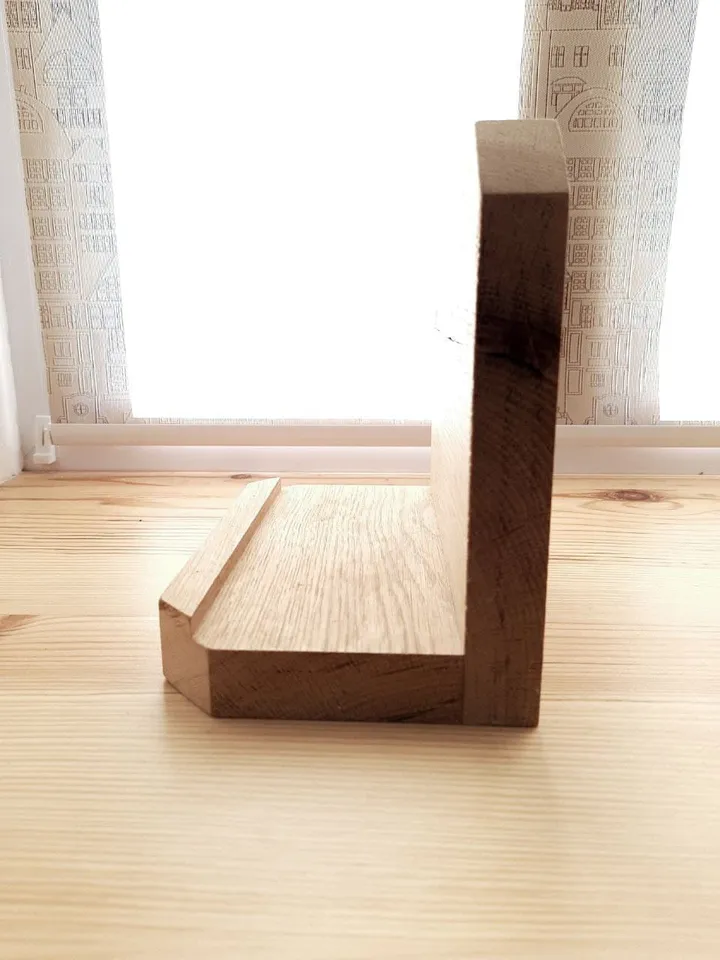 Bookend wood modern Phone tablet stand wood Rrustic wood decor phone stand Natural wood bookend Gift for lovers to read Custom book holder