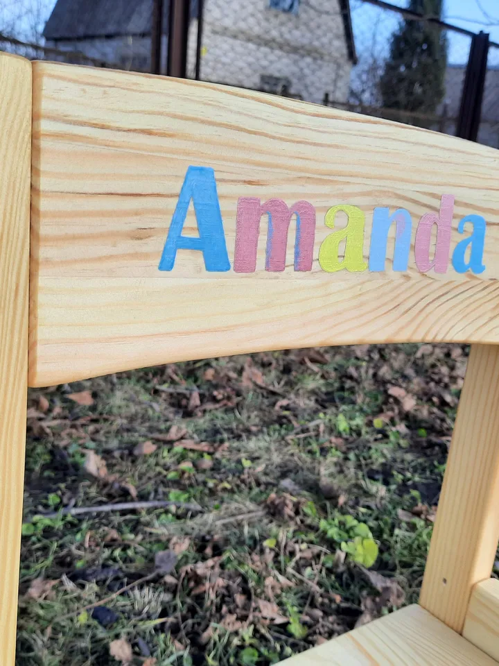 Wood adjustable child chair in 3 positions in height Kids furniture Playroom wood toddler chair and table Montessori Waldorf chair