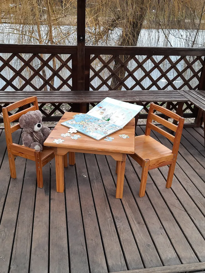 Child wood table from 2 years Adjustable table and chairs in height in 3 positions Kids furniture Montessori table and chairs