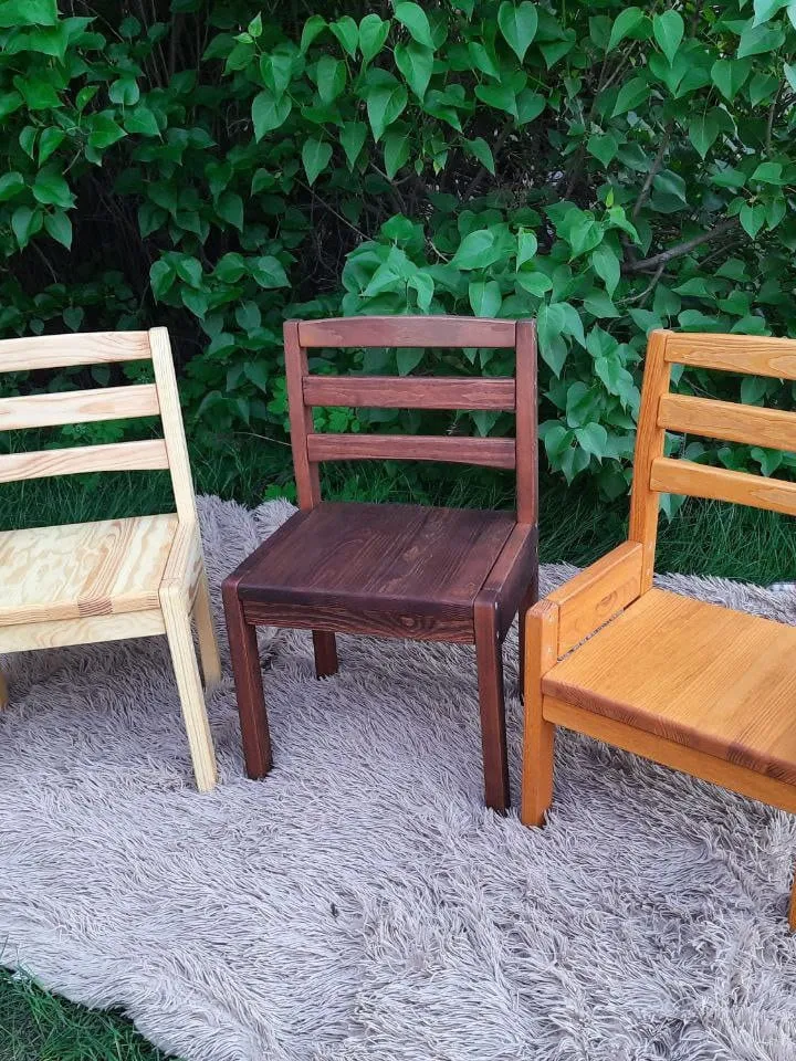Child wood chair Kids furniture Height adjustable wooden chair in 3 positions from 2-3 years Motessori and Waldorf furniture Gift for kids