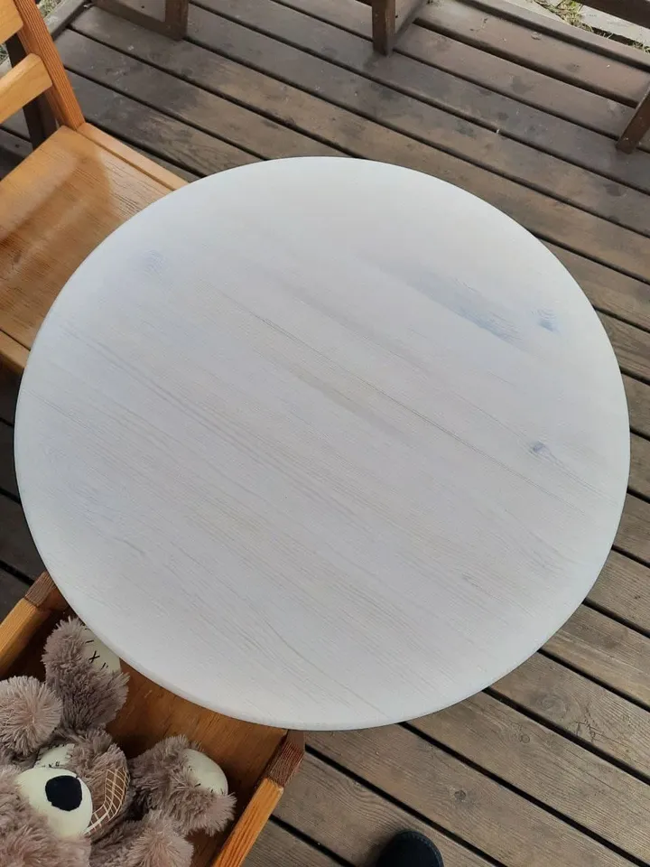 Nursery furniture Kids round table adjustable height in 3 positions from 1.5 - 8 years Toddler wood table Montessori furniture Nusery gift