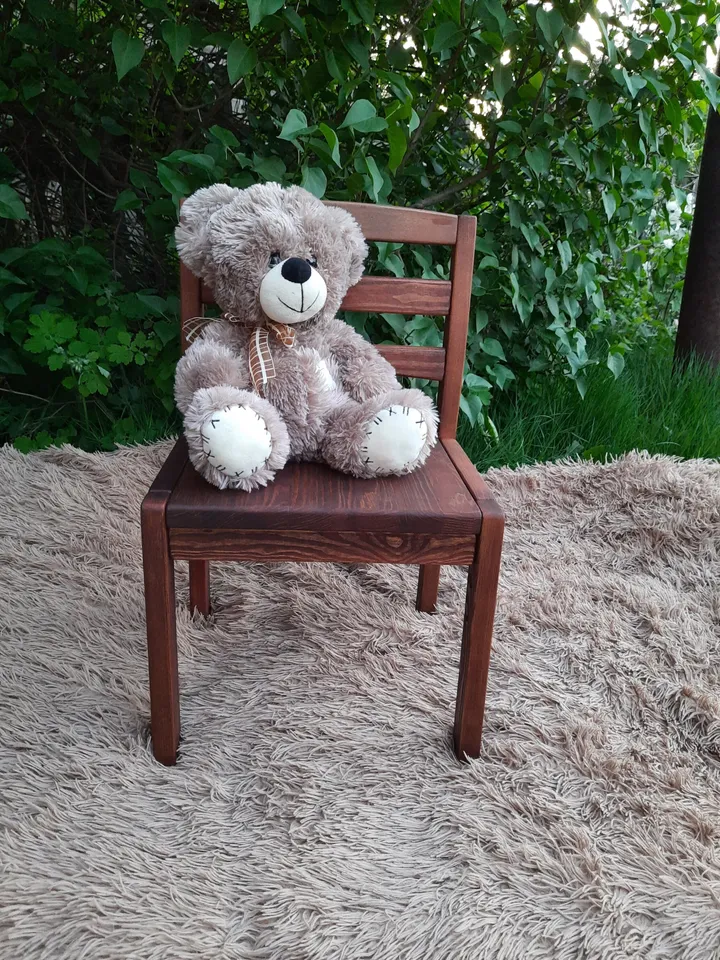 Wooden toddler chair Kids furniture Adjustable height chair 3 positions for child 1,5 - 7 years Nursery decor Child wood chair Montessori