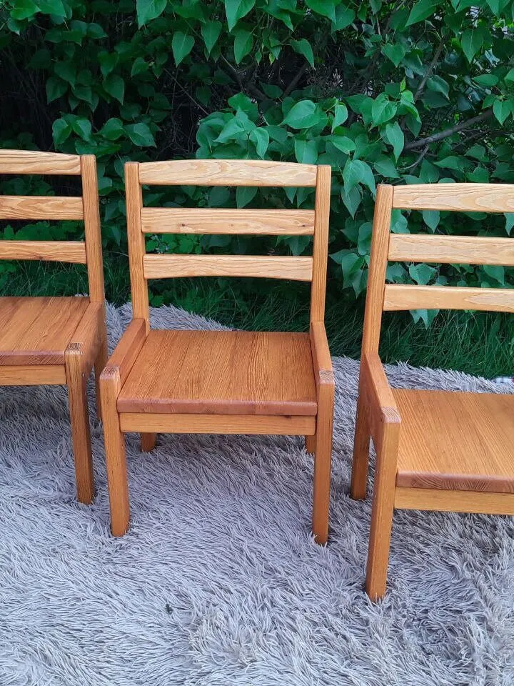 Child wood chair Kids furniture Height adjustable wooden chair in 3 positions from 2-3 years Motessori and Waldorf furniture Gift for kids