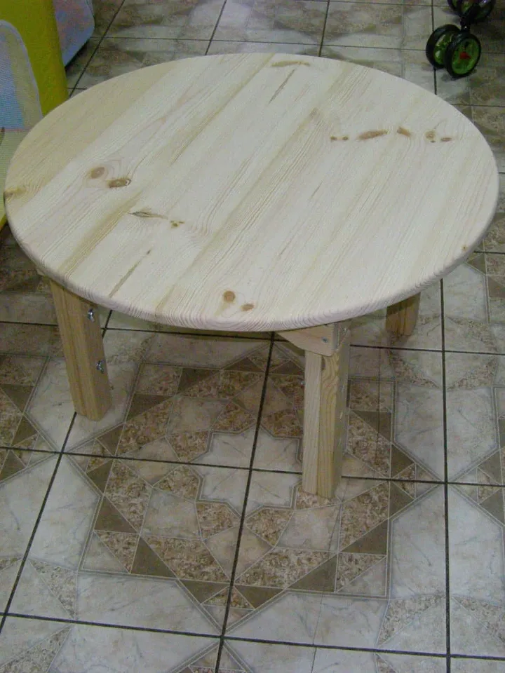 Children's table round adjustable 3 height Montessori furniture 100% natural wood Child, kids and toddler table Waldorf table Gift for kids