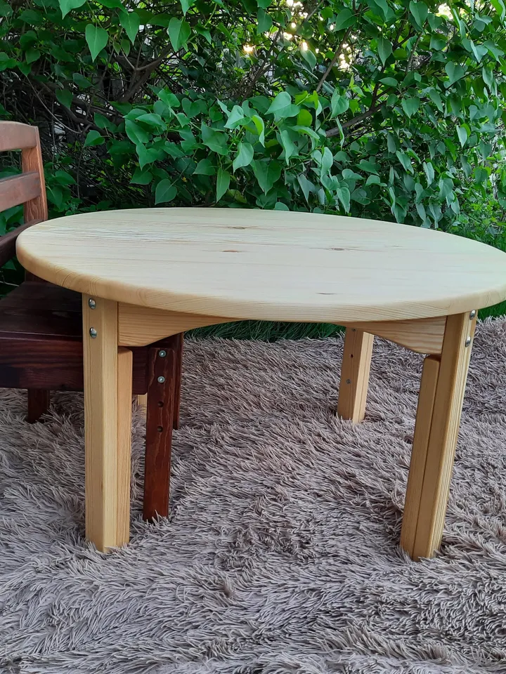 Nursery decor Kids furniture Adjustable wooden table in height in 3 positions for children from 1.5 - 2 years Montessori table Gift for kids