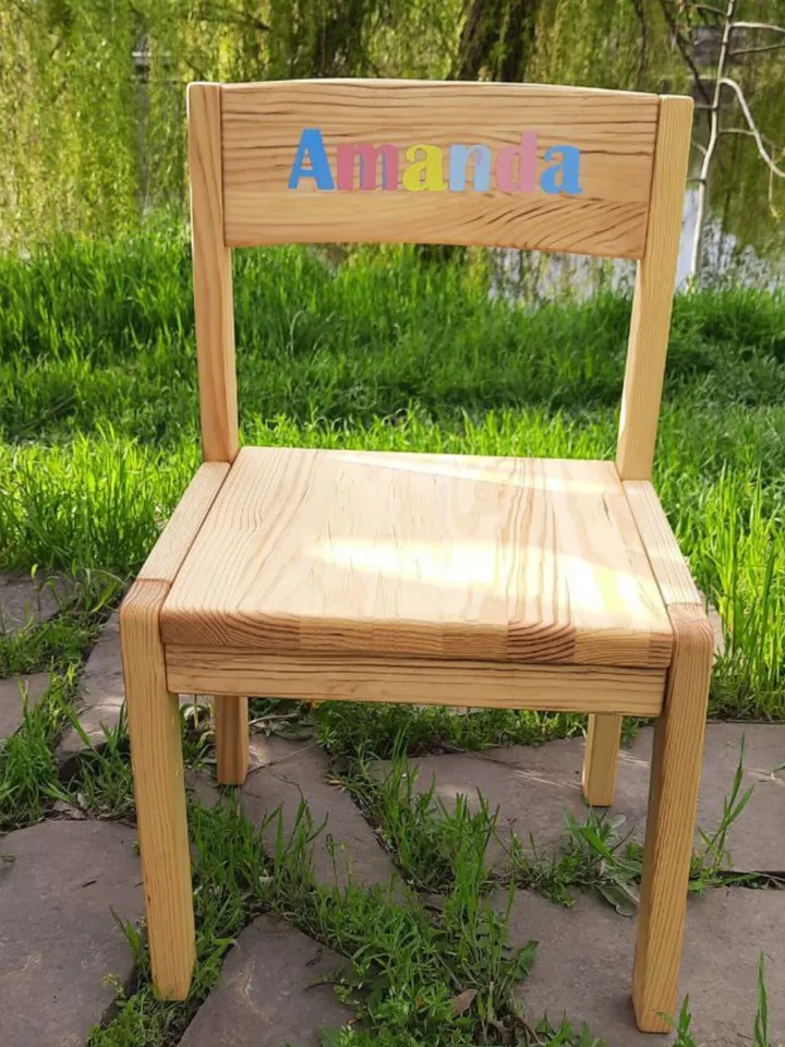 Wood adjustable child chair in 3 positions in height Kids furniture Playroom wood toddler chair and table Montessori Waldorf chair