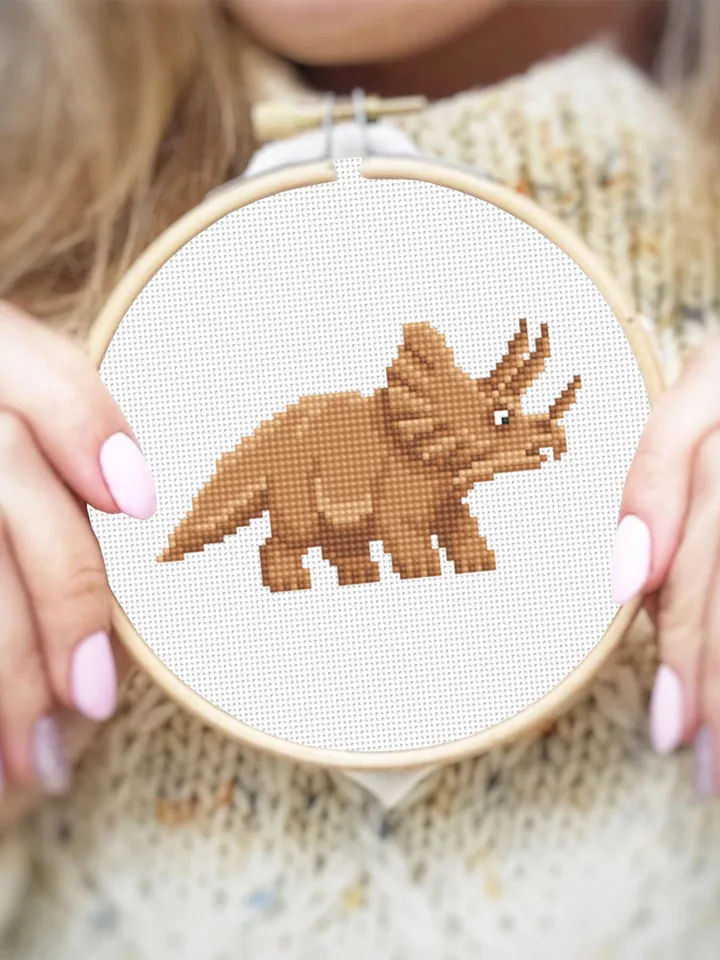 Baby dinosaur cross stitch pattern PDF download Dinosaurs sampler cross stitch chart, Small dinosaur pattern digital PDF Dinosaur gifts #K41