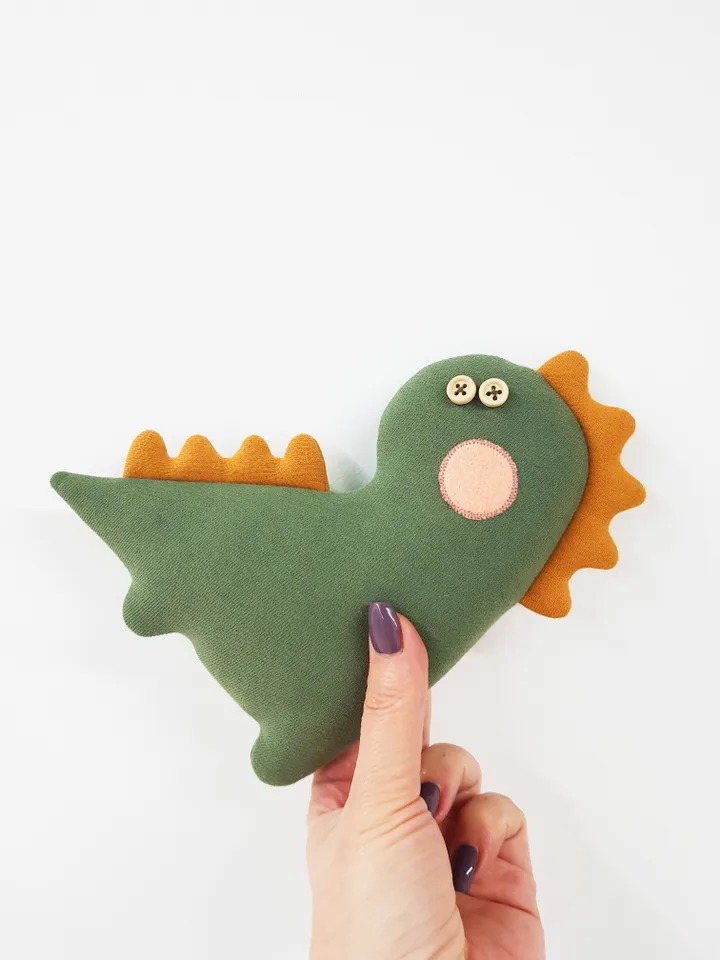 Dinosaur Sewing Pattern pdf, digital tutorial in english, stuffed animal diy