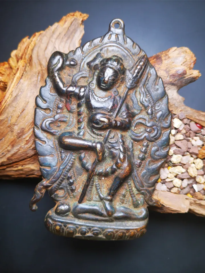 Gandhanra Acient Tibetan Buddhist Statue,Troma Nagmo,krodikali, the Black Wrathful Mother,100 Years Old
