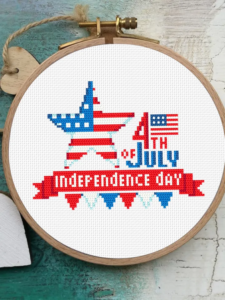 Independence Day july 4 cross stitch pattern PDF download Patriotic cross stitch chart, American flag cross stitch, Stars and stripes #T13