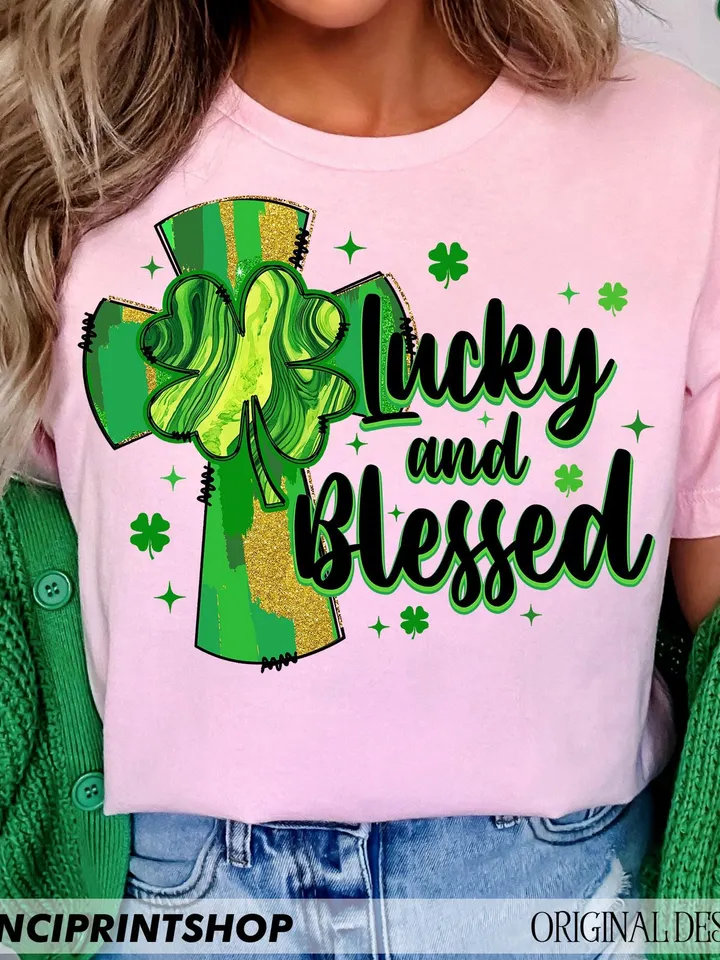 St. Patrick's Day png, Coquette St. Patrick's Day Cross Bow PNG, Lucky png, Blessed png, Christian St. Patrick's png, Christian png designs