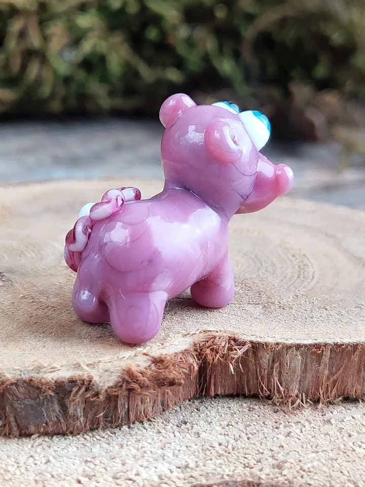 Hippo figurine Hippo miniature Hippopotamus sculpture Begemoth figurine Hippo gifts Hippo decor | Tiny Glass hippo bead Miniature animals