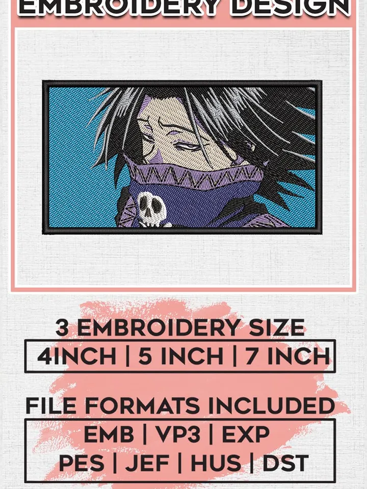 Feitan Hunter x Hunter Embroidery Designs / Anime Character Embroidery Files / Machine Embroidery Digital Download EMB_ANIME_92