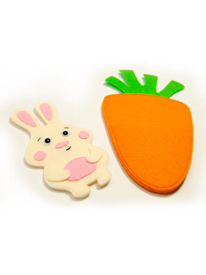 Bunny in the Carrot pocket house, PDF Pattern and Tutorial, SVG file