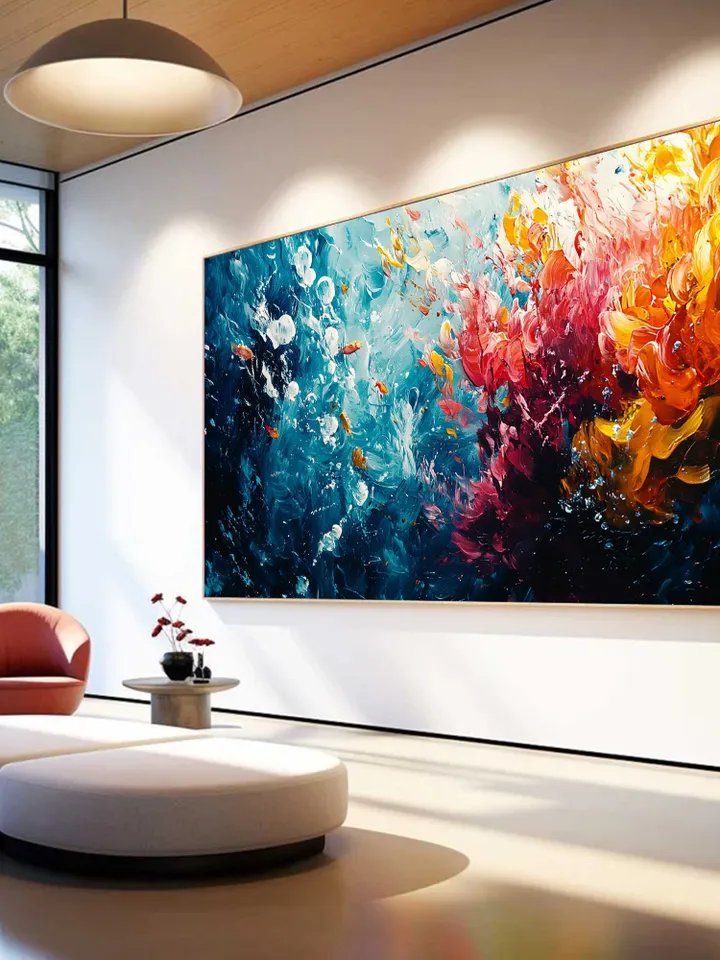 Original Flowers Painting On Canvas, Large Wall Art, Abstract Colorful Painting, Home Decor, Modern art, Custom Painting, Bedroom Wall Decor