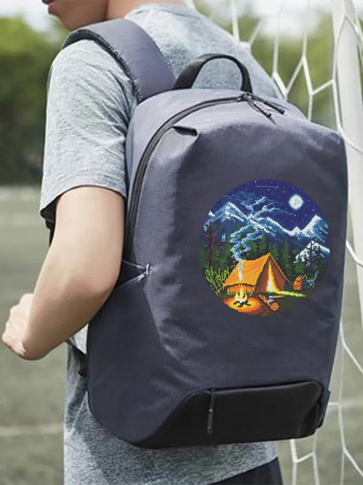 Nature landscape cross stitch pattern download PDF Camping tent embroidery PDF Travel Adventure awaits xstitch chart Nature lover gift #L1