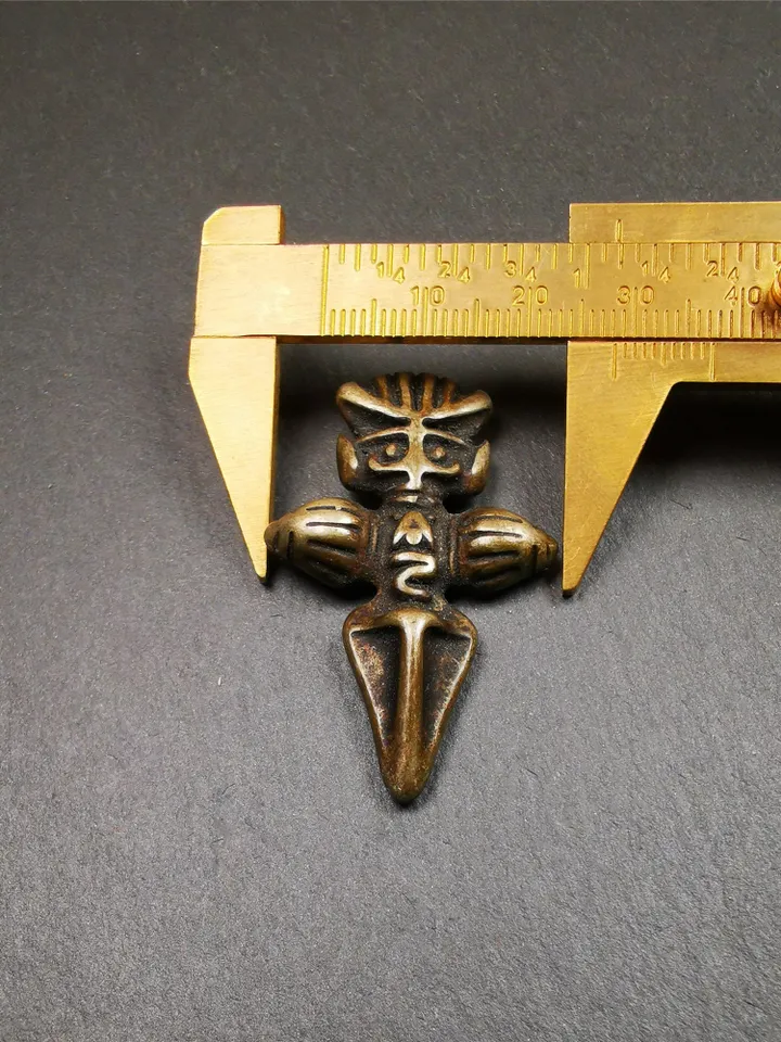 Gandhanra Antique Tibetan Buddhist Amulet,Mini Garuda,Garula,Suparna,Golden-winged Bird Pendant,Made of Copper, 1.77 Inches