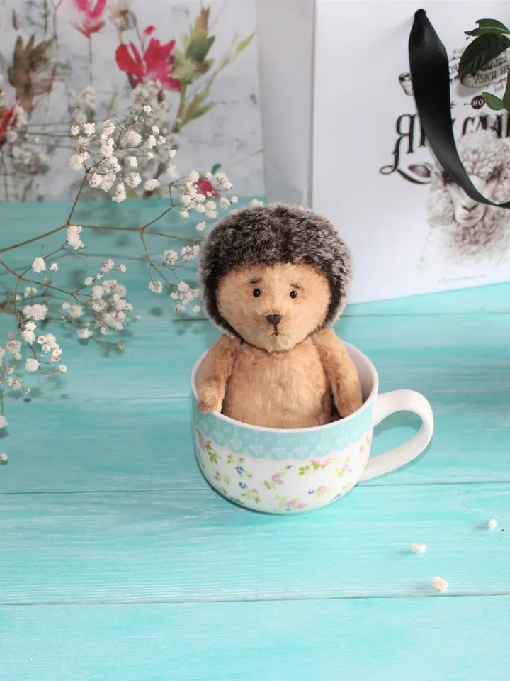OOAK teddy toy – Stuffed Hedgehog toy – Collectible toy - birthday gift