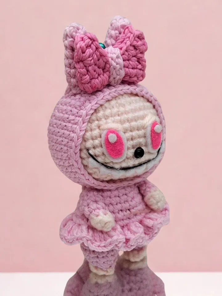 Smiling Bunny CROCHET PATTERN, Labubu Crochet Pattern, Labubu Inspired Amigurumi Plushies, Cute Monster Rabbit Toy, Ugly sweetie Lafufu