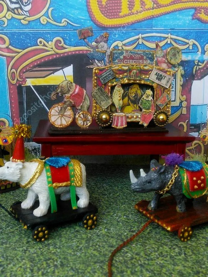Circus for the dollhouse. Miniature circus.1:12 scale.