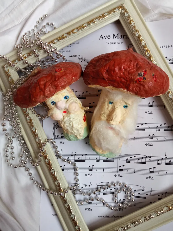 Whimsical Handmade Mushrooms - Unique Decor That Captivates. Christmas tree toy. Christmas ornament Xmas gifts