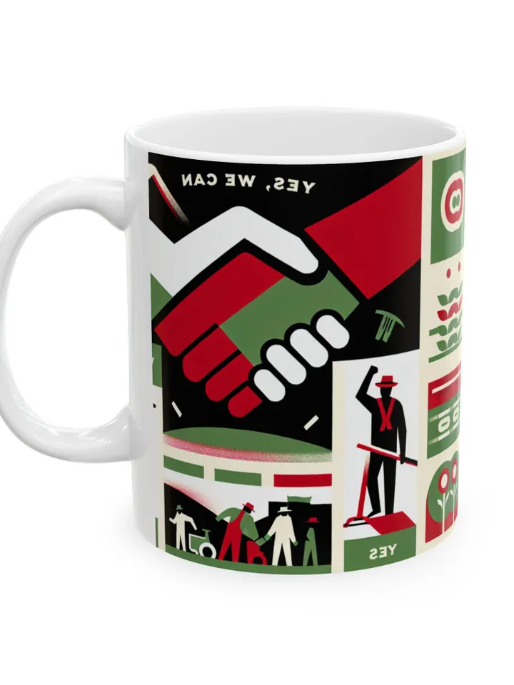 César Chávez Day Ceramic Mug | Sí Se Puede Coffee Cup | Farm Workers Unite Mug | Social Justice Coffee Mug, Worker Solidarity Gift, 11oz