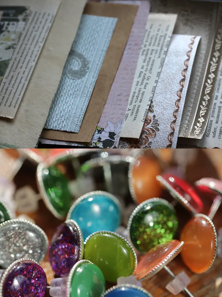 Stickers, papers, jewelry - creative kit for journaling, snail mail, collage making - birds, flowers, butterflies