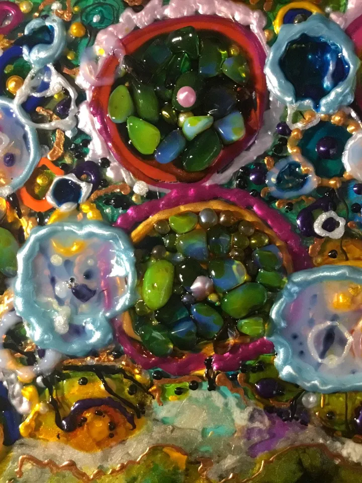 Abstract Painting on glass,stained glass panel,glass wall art,home decoration,gift,natural stones decorated.