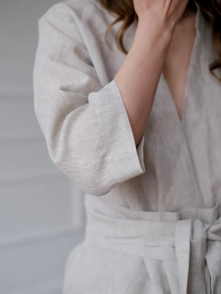 Linen suit - Kimono jacket with pants for women - Linen pants - Linen clothing womens