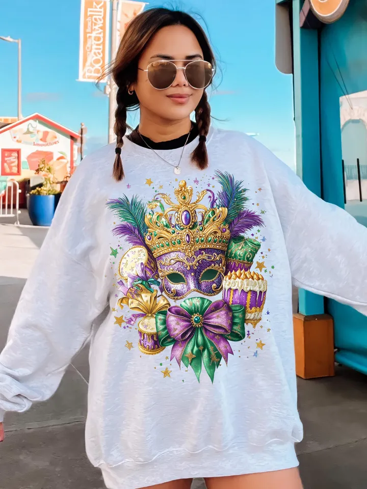 Mardi Gras Coquette PNG, Mardi Gras Png, Fleur De Lis Png, Mardi Beads Louisiana Festival Shirt Design, King Cake Png, Fat Tuesday Png