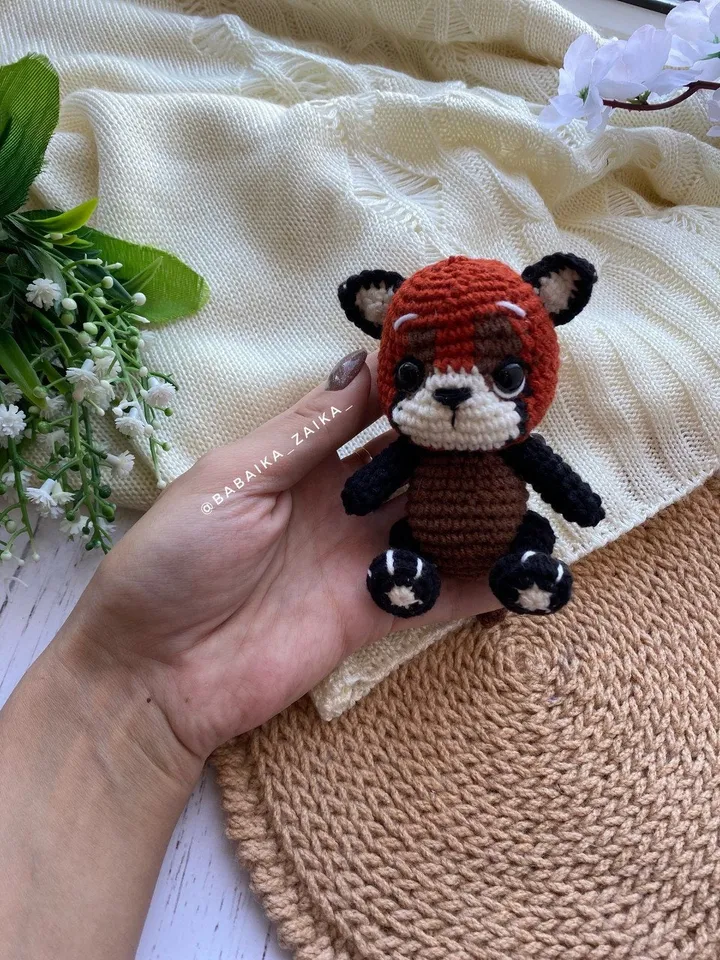 PDF Red Panda Panda Crochet Pattern, Amigurumi Panda, Amigurumi animal, Crochet animal Pattern, Amigurumi doll pattern, Crochet red panda