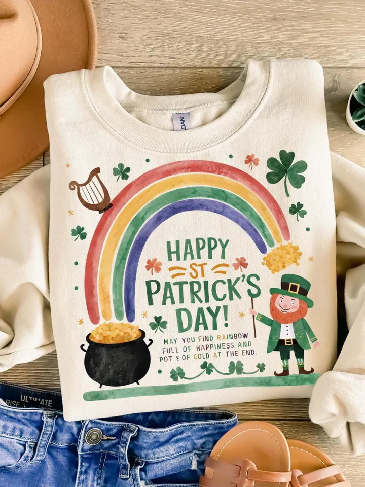 St Patrick's Day PNG, Rainbow Gold Pot png, Lucky Child's st patty Png, Shamrock PNG, St Patricks Mama mini Png, Lucky Charm Png, Watercolor