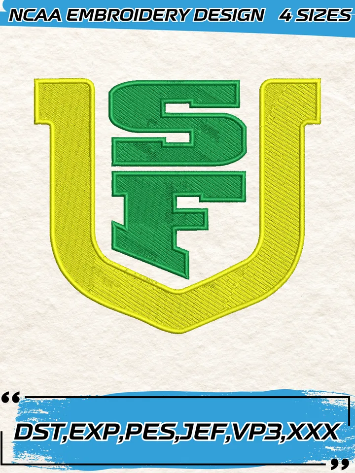 San Francisco Dons Embroidery Designs,NCAA Logo Embroidery Design,Machine Embroidery Design File,4 Sizes, Digital Download