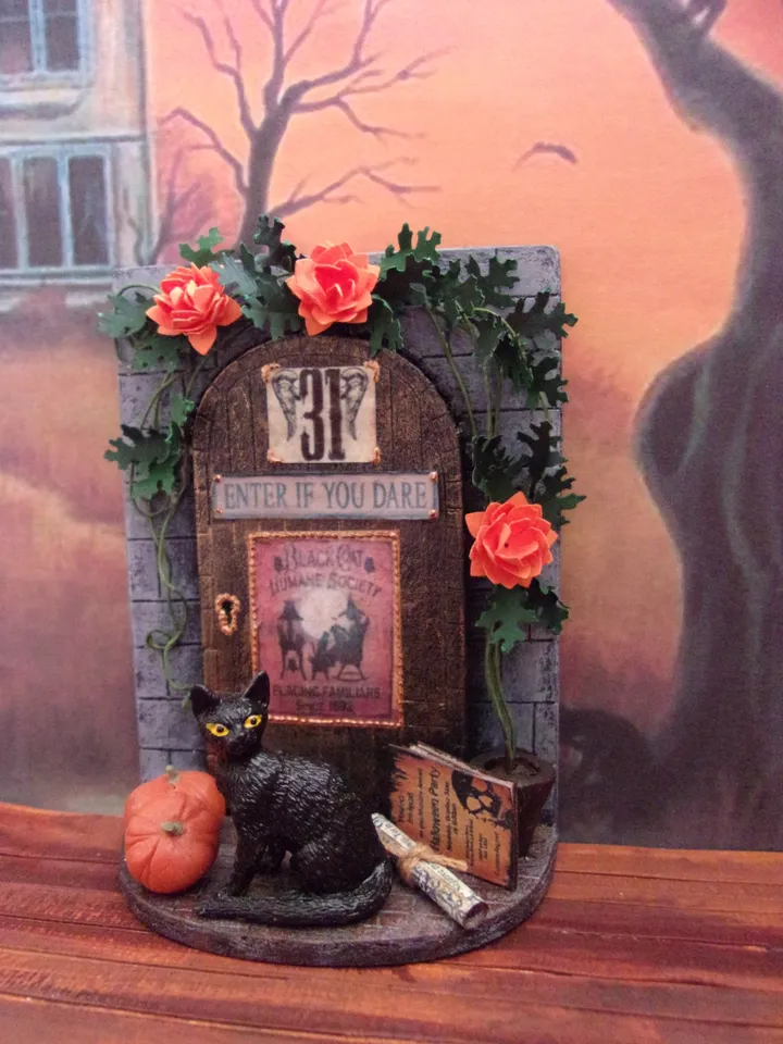 Interior miniature for dollhouse to fill dollhouse yard for halloween. 1:12. dollhouse miniature. handmade.
