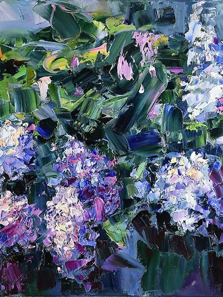 Lilac Painting Flower Original Art Floral Oil Canvas Artwork Impressionism