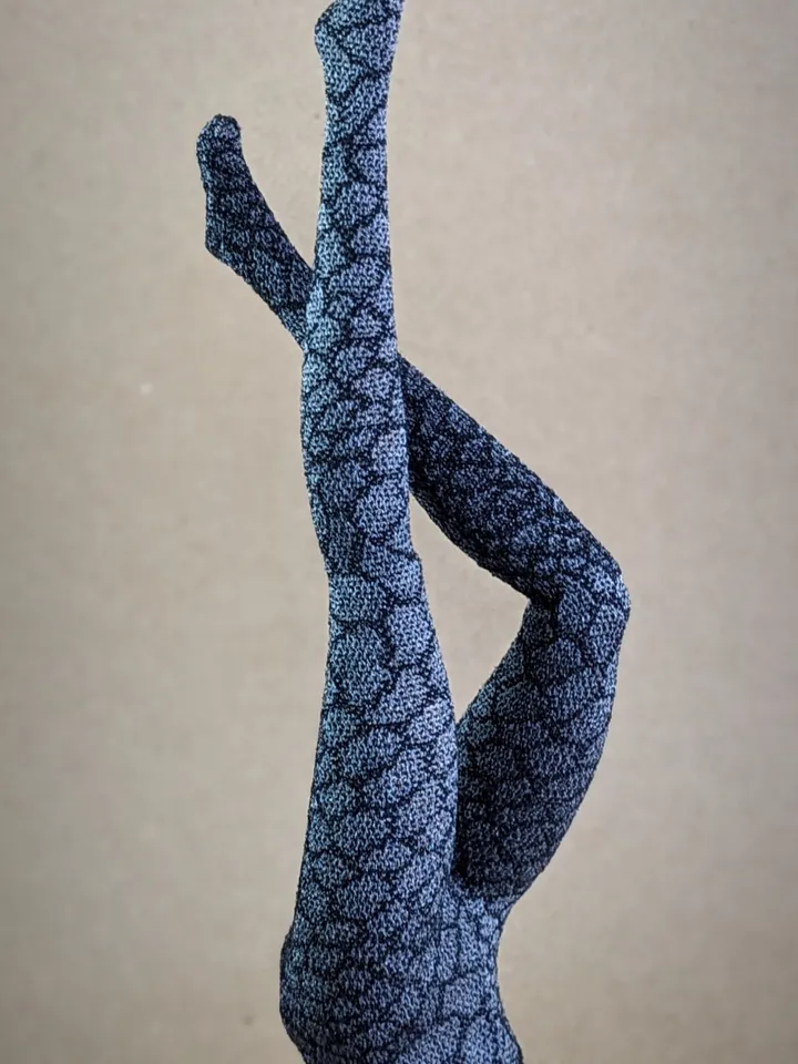 Handmade gray fishnet tights for 1/6 scale fashion dolls