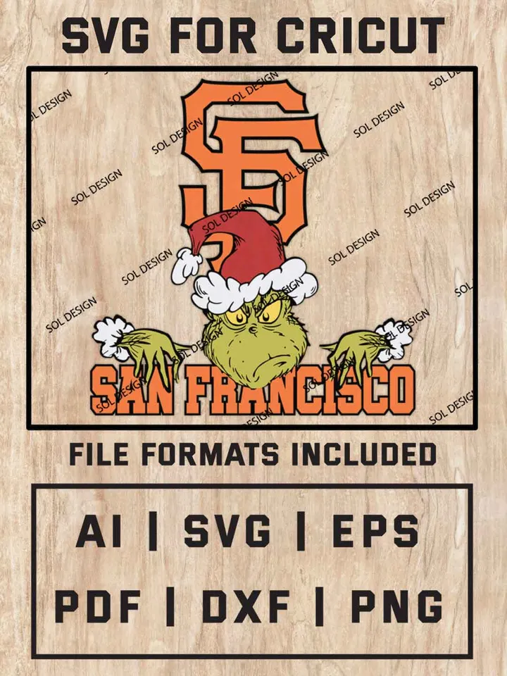 Grinch San Francisco Giants SVG, MLB SVG Design, MLB San Francisco Giants Logo SVG, MLB Giants Cricut, Christmas Svg, Grinch svg, Digital Download