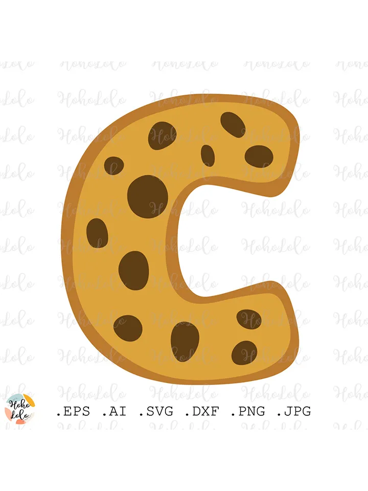 Cookie Alphabet Svg, Cookie Alphabet Cricut, Cookie Monogram Png, Cookie Alphabet Clipart