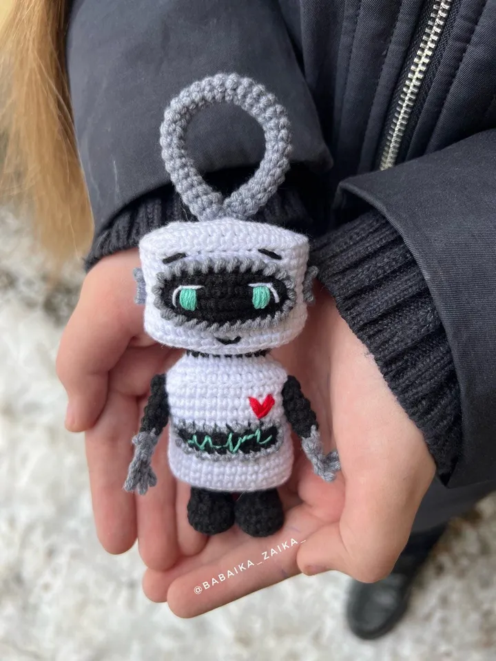 Pdf Crochet Amigurumi Robot Pattern, Keychain Amigurumi Pattern, CROCHET PATTERN ONLY, crochet pattern, amigurumi tutorial, robot doll