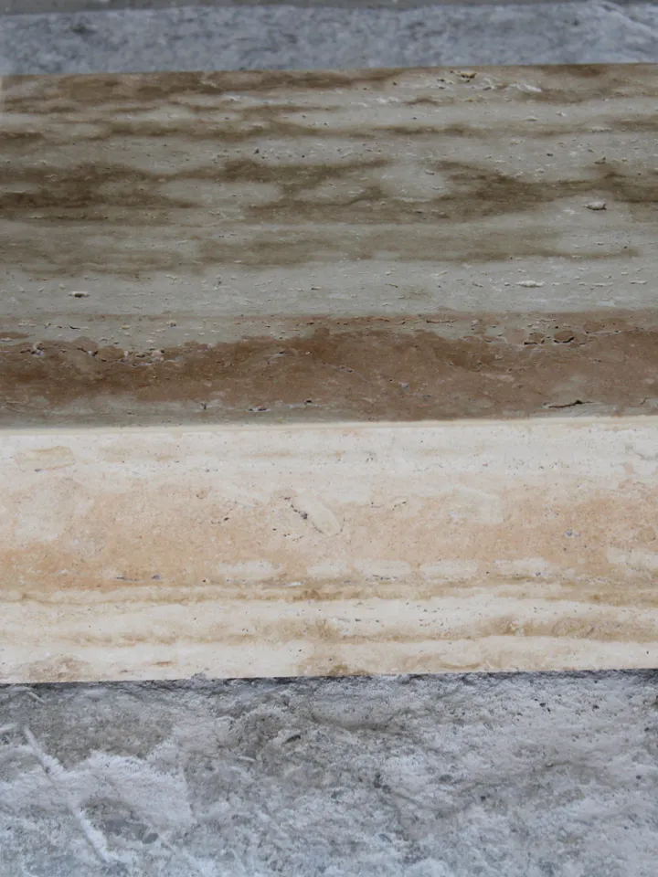 Travertine geometric cube coffee table 2 pieces, end table, side table