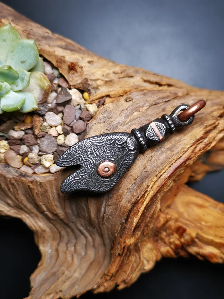 Gandhanra Handmade Tibetan Buddhism Amulet, Golden Fish of Ashtamangala(Eight Auspicious), Symbolize Happiness.