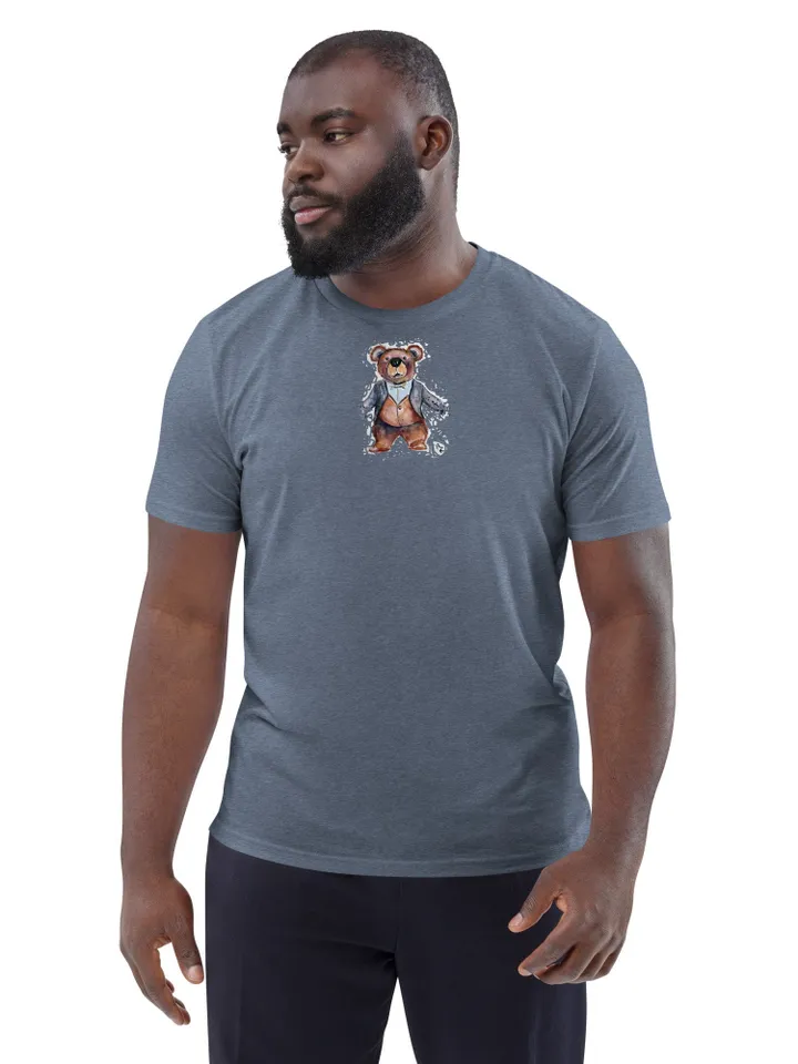 Teddy bear designer Unisex organic cotton t-shirt made with my original watercolor painting unique handmade unisex gift