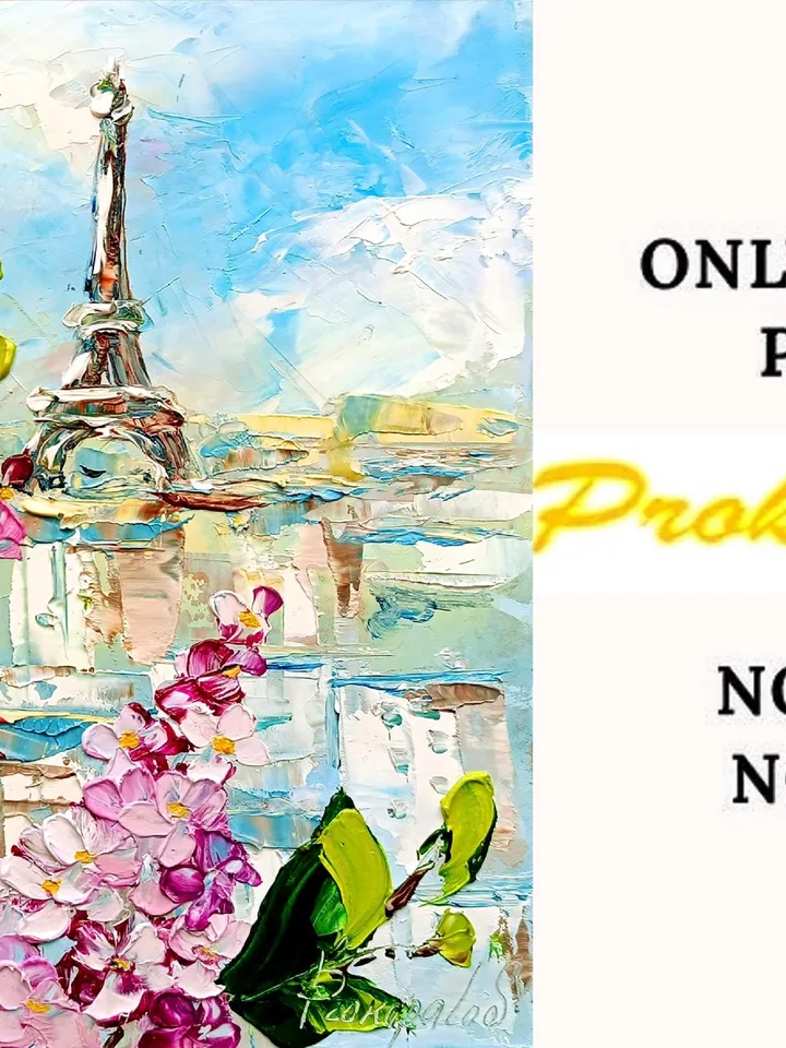 Paris Painting France Cityscape Original Canvas Art Eiffel Tower Impasto Artwork Travel Gifts Personalized Gifts by ArtProkopaloSv
