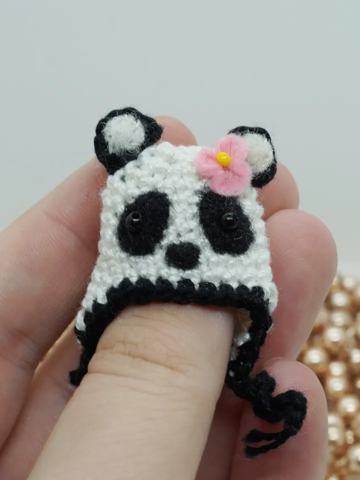 Miniature crochet hat for your toy, doll hat, will fit mice, raccoons and foxes from my shop, bear hat, cute hat, made to order