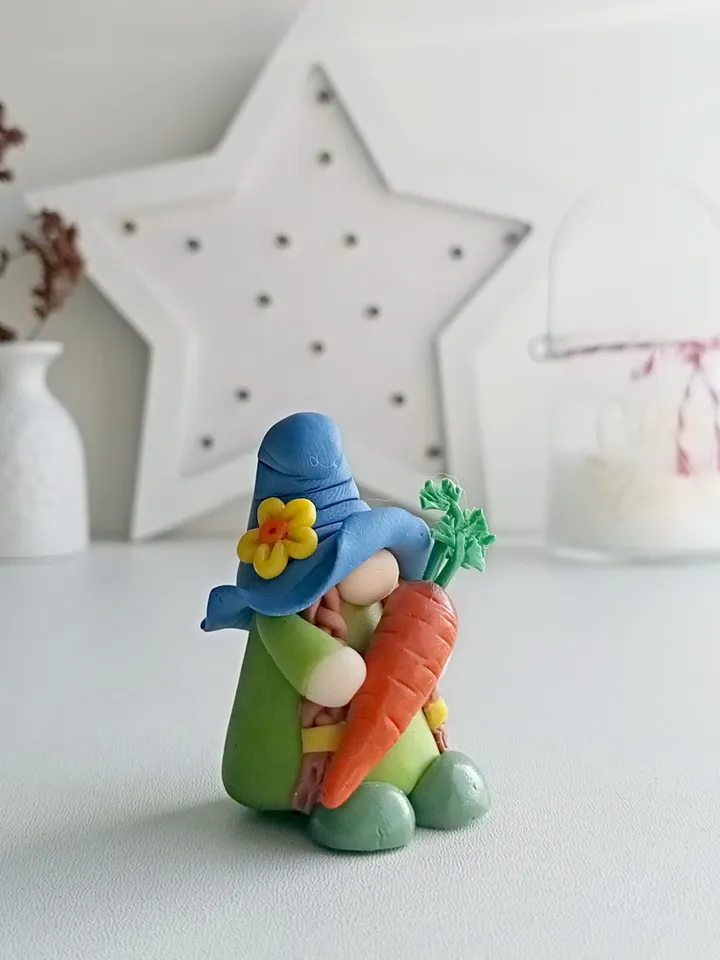Polymer Clay Pocket Gnomes/Shelf Sitter Gnome/Handmade Christmas couple gnomes/Terrarium mini gnome/Potted Plant Decor