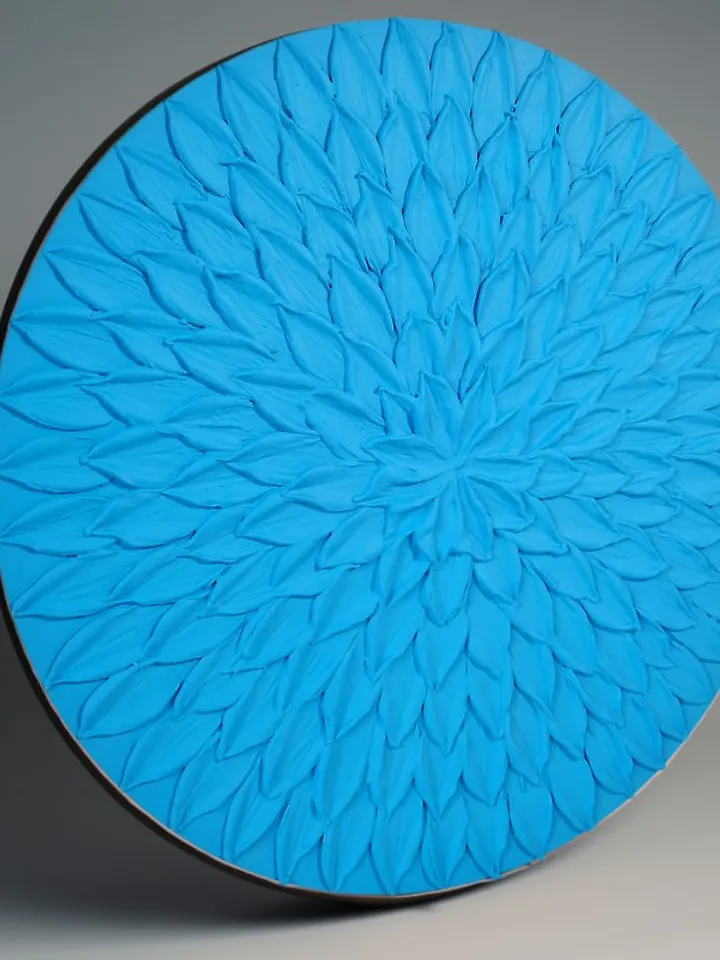 Unique textural wall decor Handmade living room wall art Round decor for bedroom