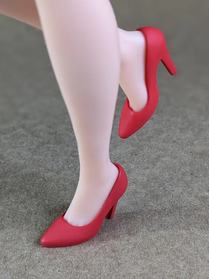 Classic red heels shoes for 30 cm fashion female dolls